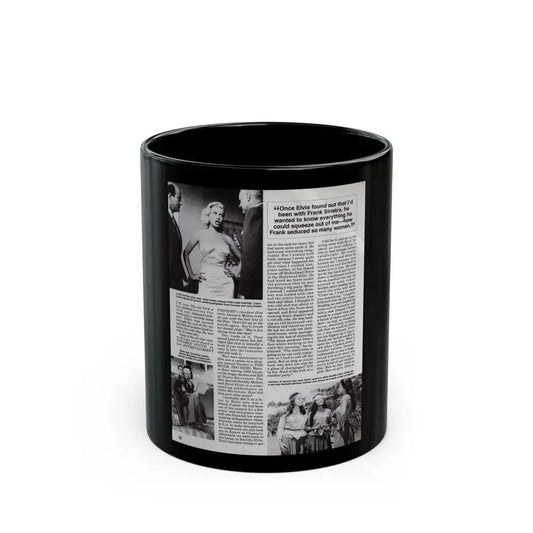 Jeanne Carmen #125 - Pages 11 of 14 with, B&W Movie Stills & Article from Femme Fatales Mag. Oct. '95 (Vintage Female Icon) Black Coffee Mug 11oz - Go Mug Yourself