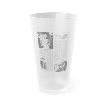 Jeanne Carmen #125 - Pages 11 of 14 with, B&W Movie Stills & Article from Femme Fatales Mag. Oct. '95 (Vintage Female Icon) Frosted Pint Glass 16oz 16oz Frosted - Go Mug Yourself