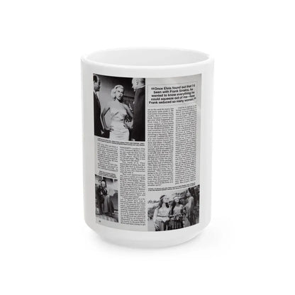 Jeanne Carmen #125 - Pages 11 of 14 with, B&W Movie Stills & Article from Femme Fatales Mag. Oct. '95 (Vintage Female Icon) White Coffee Mug 15oz - Go Mug Yourself