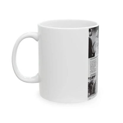 Jeanne Carmen #125 - Pages 11 of 14 with, B&W Movie Stills & Article from Femme Fatales Mag. Oct. '95 (Vintage Female Icon) White Coffee Mug - Go Mug Yourself
