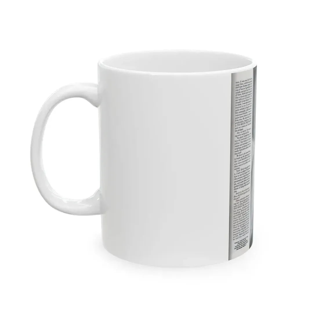 Jeanne Carmen #126 - Pages 12 of 14 with, 1 Large B&W Photo as a blonde & Article from Femme Fatales Mag. Oct. '95 (Vintage Female Icon) White Coffee Mug - Go Mug Yourself