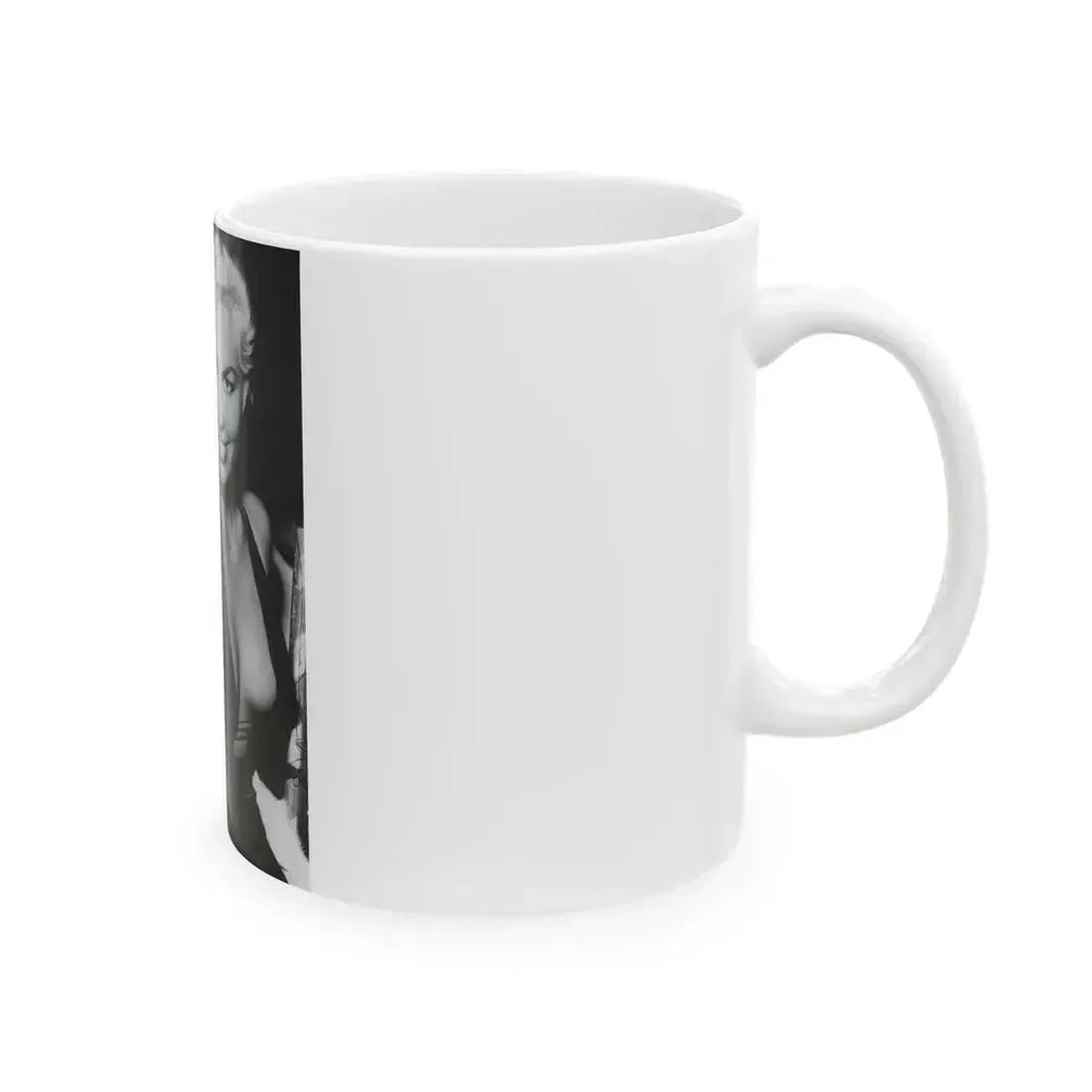 Jeanne Carmen #126 - Pages 12 of 14 with, 1 Large B&W Photo as a blonde & Article from Femme Fatales Mag. Oct. '95 (Vintage Female Icon) White Coffee Mug - Go Mug Yourself