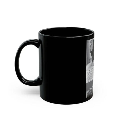 Jeanne Carmen #127 - Pages 13 of 14 with, 2 B&W Photos as a blonde & Article from Femme Fatales Mag. Oct. '95 (Vintage Female Icon) Black Coffee Mug - Go Mug Yourself