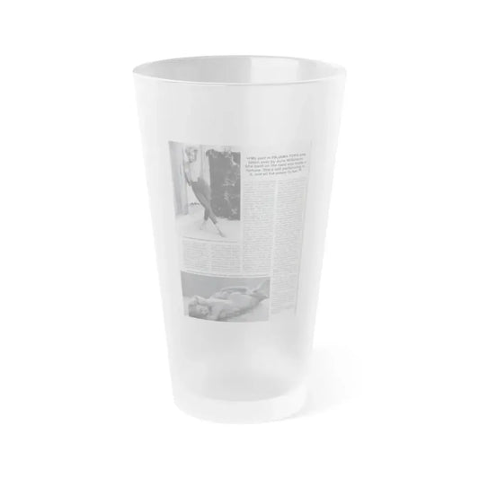 Jeanne Carmen #127 - Pages 13 of 14 with, 2 B&W Photos as a blonde & Article from Femme Fatales Mag. Oct. '95 (Vintage Female Icon) Frosted Pint Glass 16oz 16oz Frosted - Go Mug Yourself