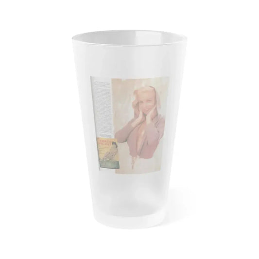 Jeanne Carmen #128 - Pages 14 of 14 with, 1 Large Color Photo as a blonde & Article from Femme Fatales Mag. Oct. '95 (Vintage Female Icon) Frosted Pint Glass 16oz 16oz Frosted - Go Mug Yourself