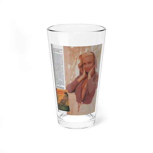 Jeanne Carmen #128 - Pages 14 of 14 with, 1 Large Color Photo as a blonde & Article from Femme Fatales Mag. Oct. '95 (Vintage Female Icon) Pint Glass 16oz 16oz - Go Mug Yourself