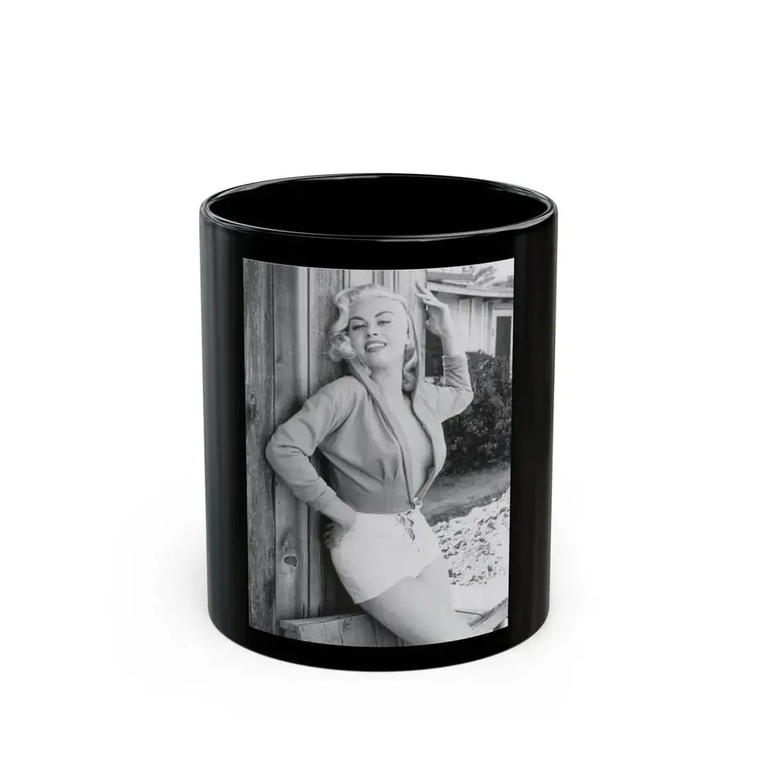 Jeanne Carmen #132 (Vintage Female Icon) Black Coffee Mug 11oz - Go Mug Yourself
