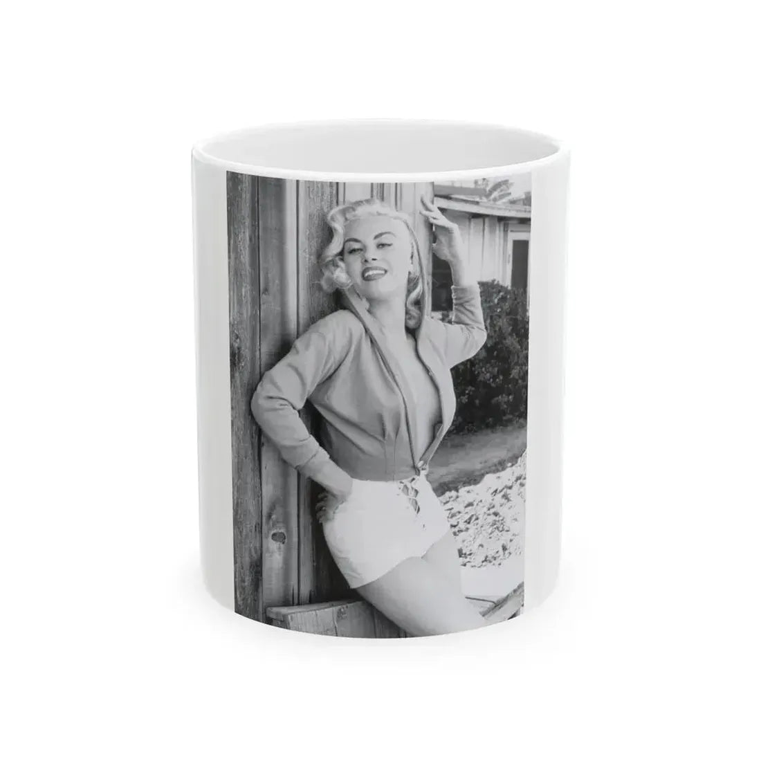 Jeanne Carmen #132 (Vintage Female Icon) White Coffee Mug 11oz - Go Mug Yourself