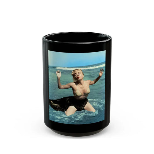 Jeanne Carmen #136 (Vintage Female Icon) Black Coffee Mug 15oz - Go Mug Yourself
