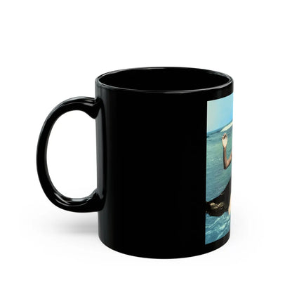 Jeanne Carmen #136 (Vintage Female Icon) Black Coffee Mug-Go Mug Yourself