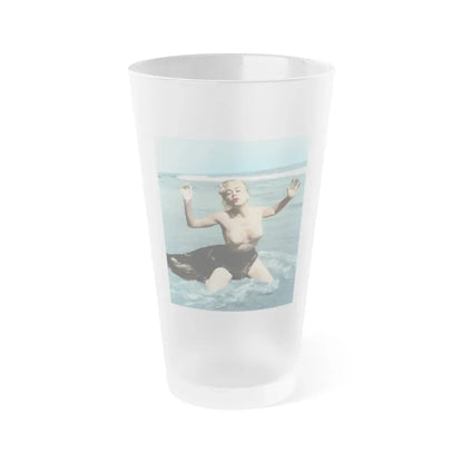 Jeanne Carmen #136 (Vintage Female Icon) Frosted Pint Glass 16oz 16oz Frosted - Go Mug Yourself