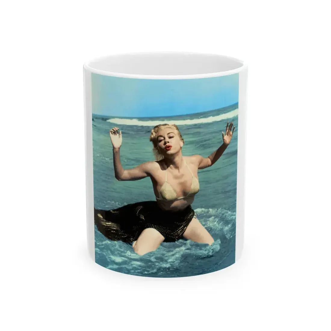 Jeanne Carmen #136 (Vintage Female Icon) White Coffee Mug 11oz - Go Mug Yourself