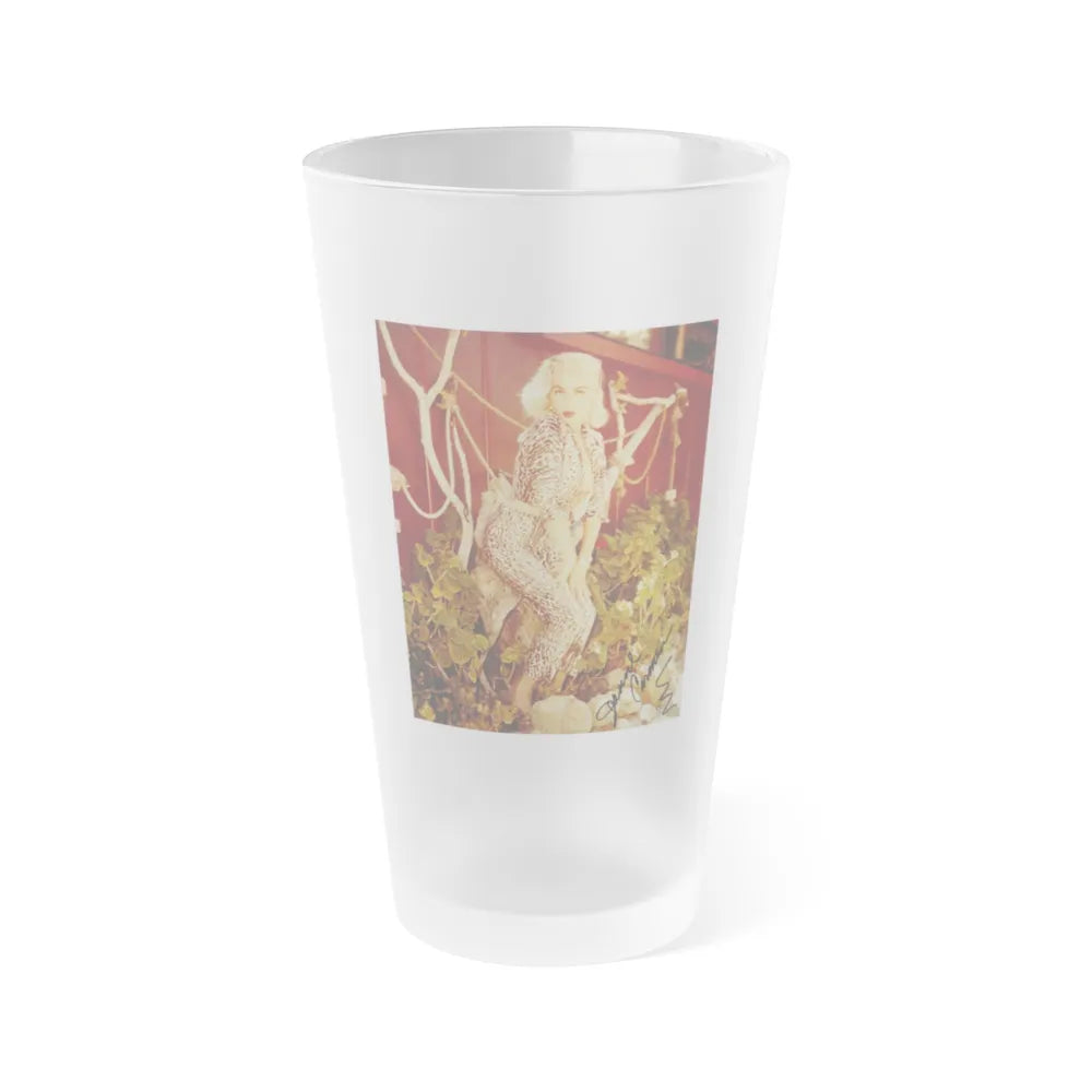 Jeanne Carmen #141 (Vintage Female Icon) Frosted Pint Glass 16oz-16oz-Frosted-Go Mug Yourself