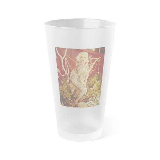 Jeanne Carmen #141 (Vintage Female Icon) Frosted Pint Glass 16oz-16oz-Frosted-Go Mug Yourself