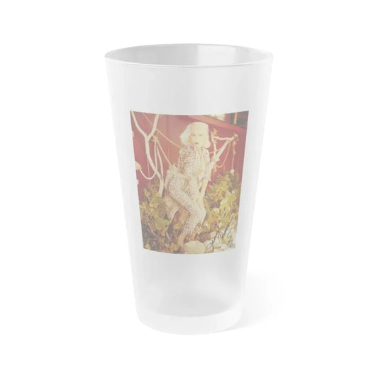 Jeanne Carmen #141 (Vintage Female Icon) Frosted Pint Glass 16oz 16oz Frosted - Go Mug Yourself