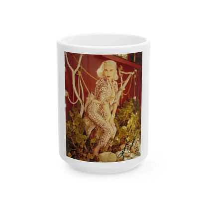 Jeanne Carmen #141 (Vintage Female Icon) White Coffee Mug 15oz - Go Mug Yourself