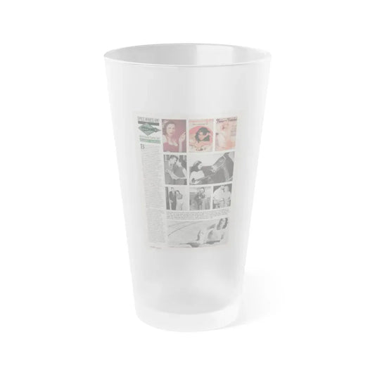 Jeanne Carmen #143 - Celebrity Sleuth Magazine Article & 9 Photos B&W+Color on Page 4 (Vintage Female Icon) Frosted Pint Glass 16oz 16oz Frosted - Go Mug Yourself