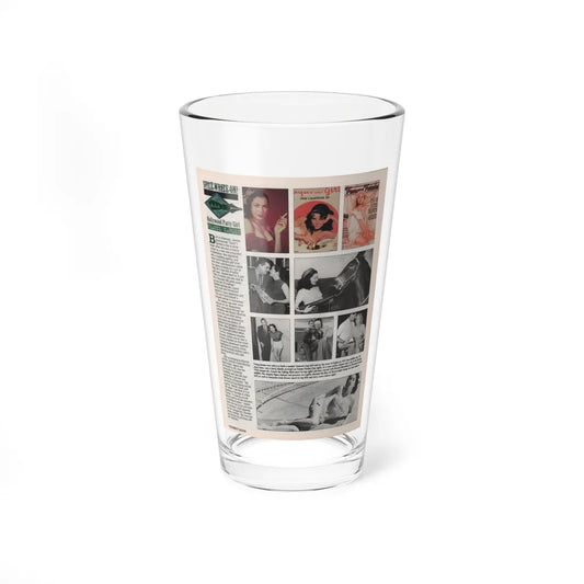 Jeanne Carmen #143 - Celebrity Sleuth Magazine Article & 9 Photos B&W+Color on Page 4 (Vintage Female Icon) Pint Glass 16oz 16oz - Go Mug Yourself
