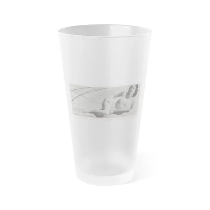 Jeanne Carmen #144 - Celebrity Sleuth Magazine B&W Photo Cropped (Vintage Female Icon) Frosted Pint Glass 16oz 16oz Frosted - Go Mug Yourself