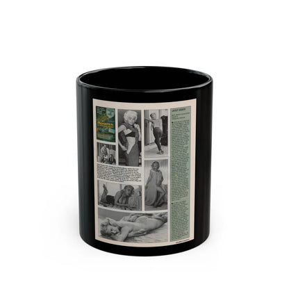 Jeanne Carmen #145 - Celebrity Sleuth Magazine Article, 5 B&W Photos & 1 Movie Poster on Page 5 (Vintage Female Icon) Black Coffee Mug-11oz-Go Mug Yourself