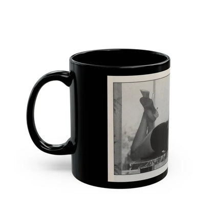Jeanne Carmen #147 - Celebrity Sleuth Magazine B&W Photo Cropped (Vintage Female Icon) Black Coffee Mug - Go Mug Yourself