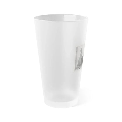 Jeanne Carmen #147 - Celebrity Sleuth Magazine B&W Photo Cropped (Vintage Female Icon) Frosted Pint Glass 16oz - Go Mug Yourself
