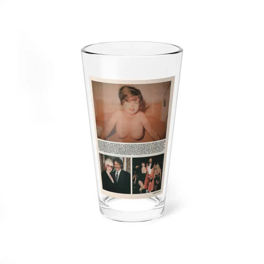 Jeanne Carmen #150 - Celebrity Sleuth Magazine Article & 1 Color Topless Photo & 2 more Color on Page 9 (Vintage Female Icon) Pint Glass 16oz 16oz - Go Mug Yourself