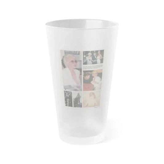 Jeanne Carmen #152 - Celebrity Sleuth Magazine Article & 6 Color+B&W Photos on Page 13 (Vintage Female Icon) Frosted Pint Glass 16oz 16oz Frosted - Go Mug Yourself