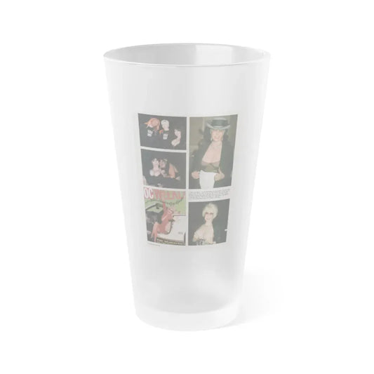 Jeanne Carmen #153 - Celebrity Sleuth Magazine Short Paragraph & 5 Color Photos on Page 14 (Vintage Female Icon) Frosted Pint Glass 16oz 16oz Frosted - Go Mug Yourself