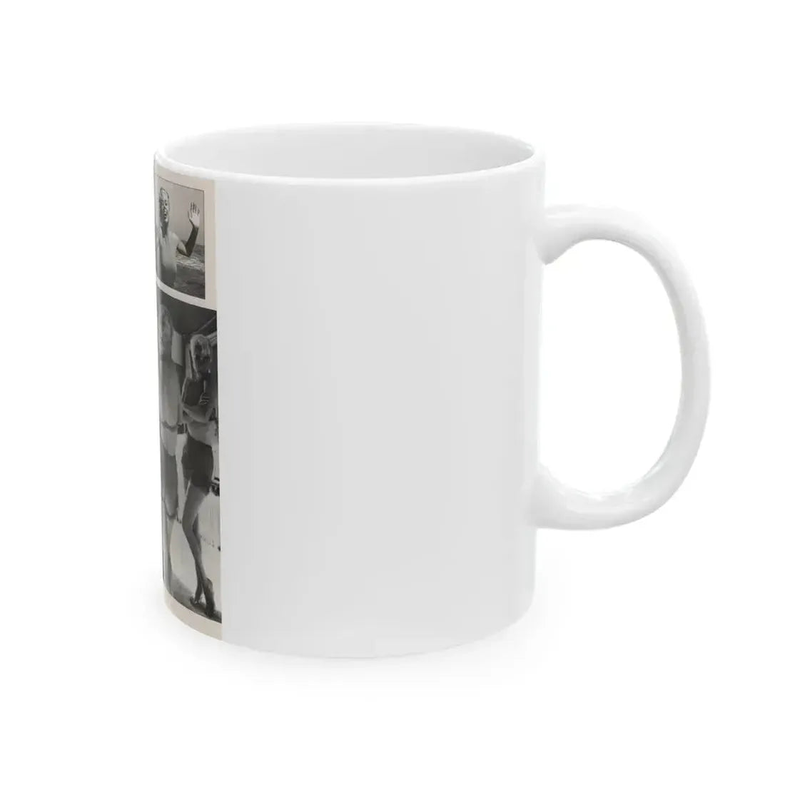 Jeanne Carmen #155 - Celebrity Sleuth Magazine Page Article, 4 Photos, 1 Art & Poster on Page 12 (Vintage Female Icon) White Coffee Mug - Go Mug Yourself