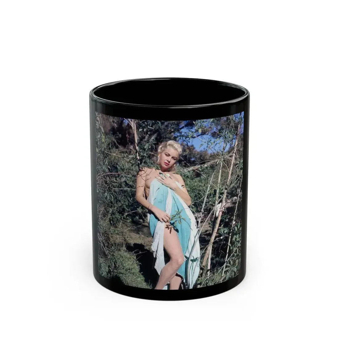 Jeanne Carmen #156 (Vintage Female Icon) Black Coffee Mug 11oz - Go Mug Yourself