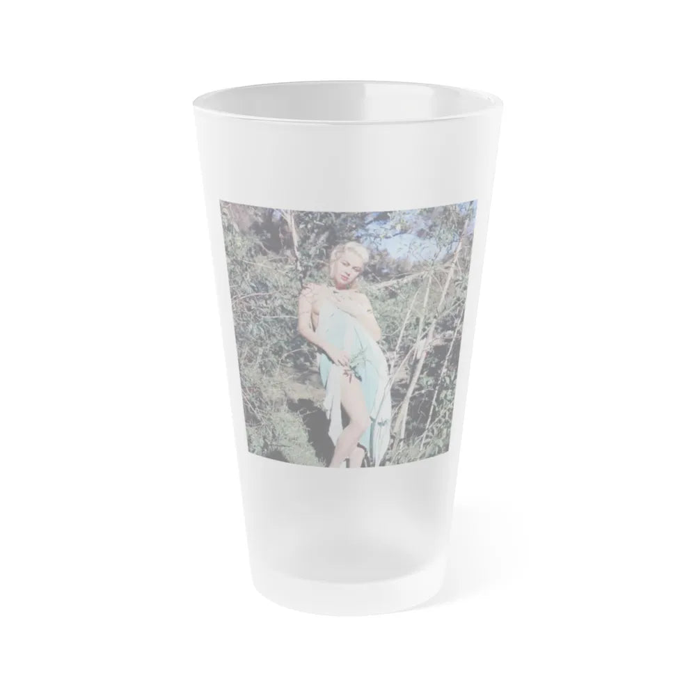 Jeanne Carmen #156 (Vintage Female Icon) Frosted Pint Glass 16oz-16oz-Frosted-Go Mug Yourself