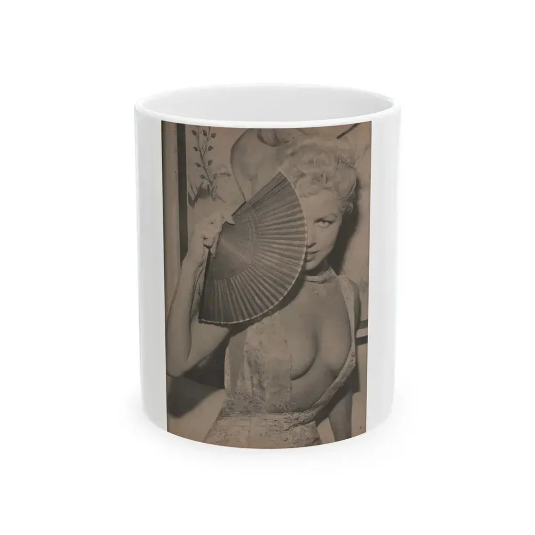 Jeanne Carmen #158 - Pages 37 Pages 2 of 4+1 Full Page B&W Photo from Sir! Mag. April '60 (Vintage Female Icon) White Coffee Mug 11oz - Go Mug Yourself