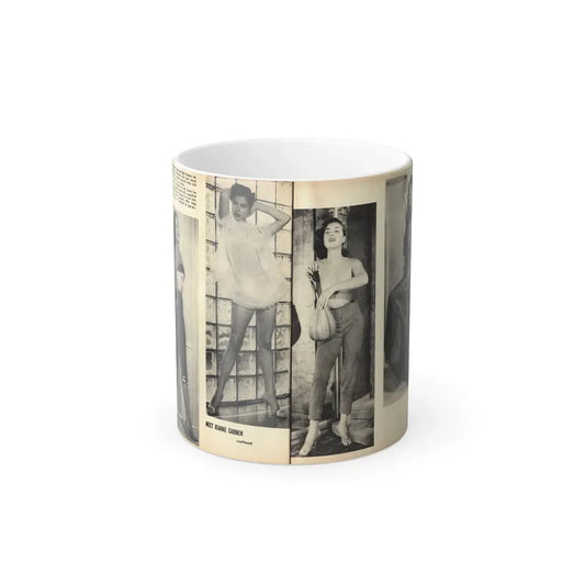 Jeanne Carmen #163 - [Pages 20 & 21] Pages 3 & 4 of 4 with, 2 B&W Photos from Mr. Mag. Aug. '59 (Vintage Female Icon) Color Changing Coffee Mug 11oz - Go Mug Yourself