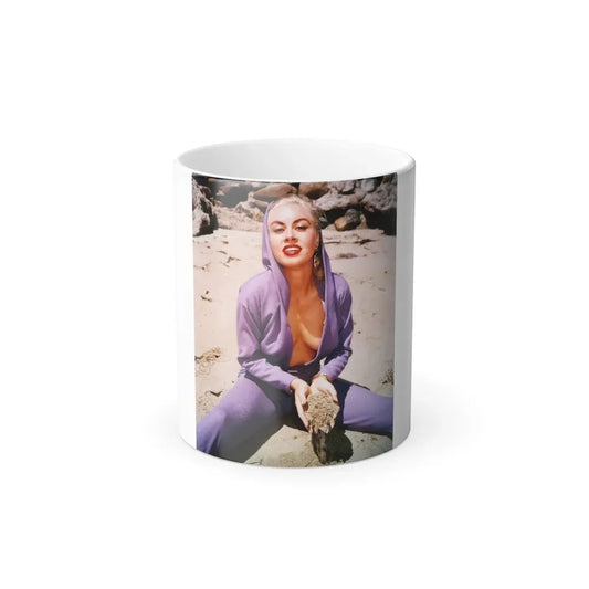 Jeanne Carmen #17 (Vintage Female Icon) Color Changing Coffee Mug 11oz - Go Mug Yourself