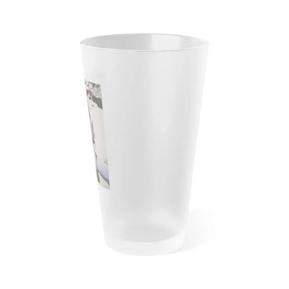 Jeanne Carmen #17 (Vintage Female Icon) Frosted Pint Glass 16oz - Go Mug Yourself