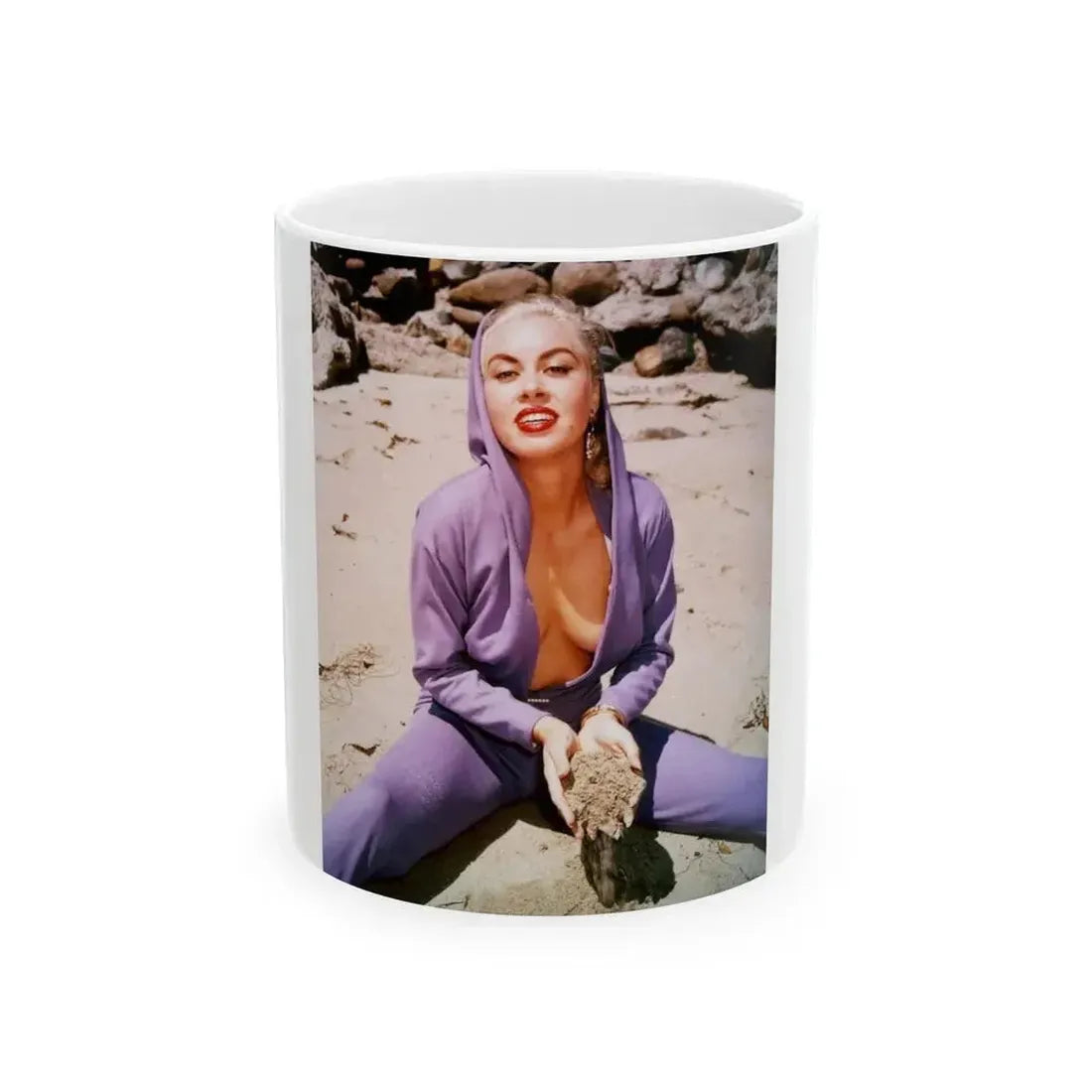 Jeanne Carmen #17 (Vintage Female Icon) White Coffee Mug 11oz - Go Mug Yourself