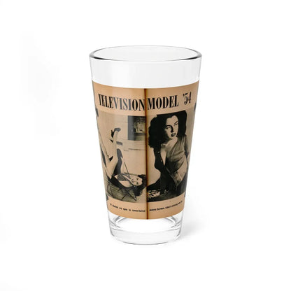 Jeanne Carmen #187 - Pages 68 & 69 Pages 1 & 2 of 7+2 B&W Photos & caption from PHOTO Digest Mag. Aug. '54 (Vintage Female Icon) Pint Glass 16oz 16oz - Go Mug Yourself