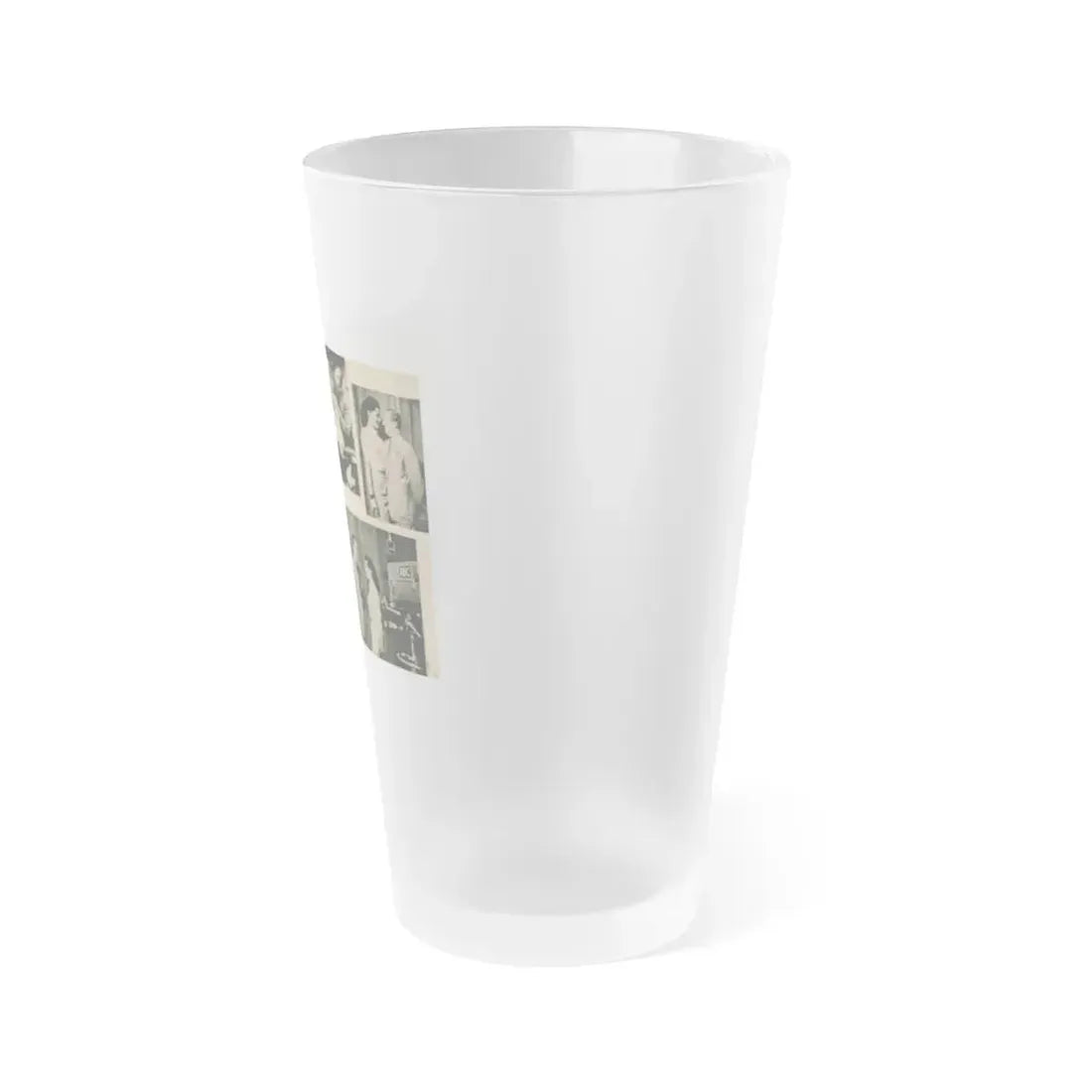 Jeanne Carmen #195 - Pages 82 & 83 Pages 3 & 4 of 4+5 B&W Photos & Caption from EYE Digest Mag. July '54 (Vintage Female Icon) Frosted Pint Glass 16oz - Go Mug Yourself