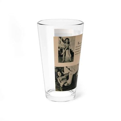 Jeanne Carmen #195 - Pages 82 & 83 Pages 3 & 4 of 4+5 B&W Photos & Caption from EYE Digest Mag. July '54 (Vintage Female Icon) Pint Glass 16oz - Go Mug Yourself