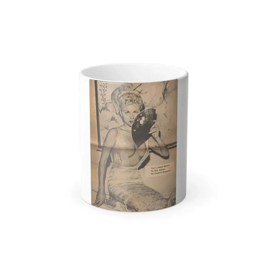 Jeanne Carmen #198 - Pages 3 & 4 of 4 with, 1 B&W Centerfold Photo & Caption from Bold Pocket Mag. April '59 (Vintage Female Icon) Color Changing Mug 11oz 11oz - Go Mug Yourself