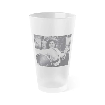 Jeanne Carmen #205 (Vintage Female Icon) Frosted Pint Glass 16oz 16oz Frosted - Go Mug Yourself