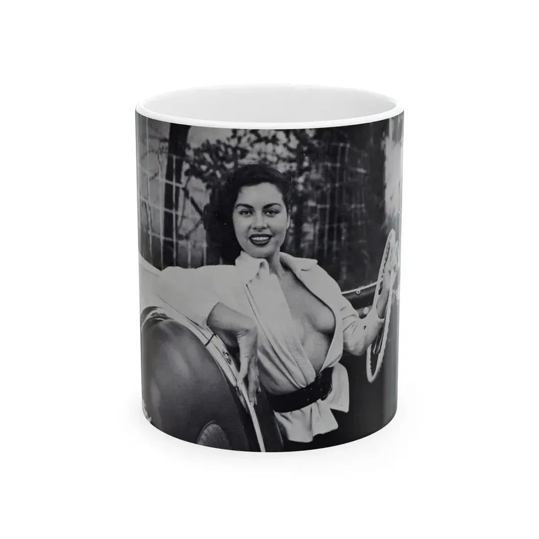 Jeanne Carmen #205 (Vintage Female Icon) White Coffee Mug 11oz - Go Mug Yourself