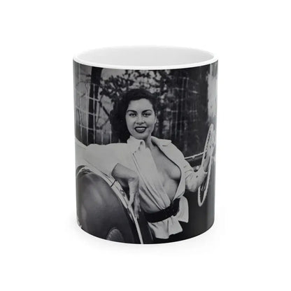 Jeanne Carmen #205 (Vintage Female Icon) White Coffee Mug 11oz - Go Mug Yourself