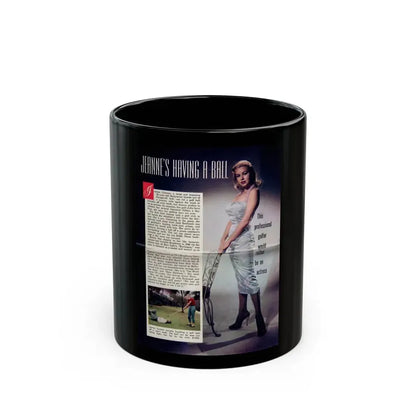 Jeanne Carmen #206 (Vintage Female Icon) Black Coffee Mug 11oz - Go Mug Yourself