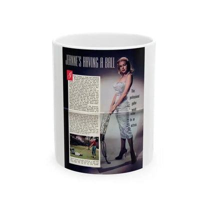 Jeanne Carmen #206 (Vintage Female Icon) White Coffee Mug 11oz - Go Mug Yourself