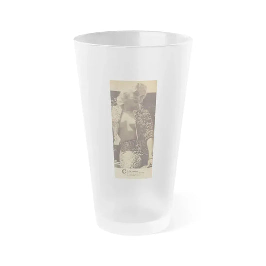 Jeanne Carmen #209 - Pages 1 of 1 with, 1 Medium B&W Photo & Caption from Glance Mag. April '59 (Vintage Female Icon) Frosted Pint Glass 16oz 16oz Frosted - Go Mug Yourself