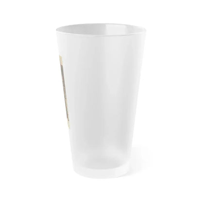 Jeanne Carmen #209 - Pages 1 of 1 with, 1 Medium B&W Photo & Caption from Glance Mag. April '59 (Vintage Female Icon) Frosted Pint Glass 16oz - Go Mug Yourself