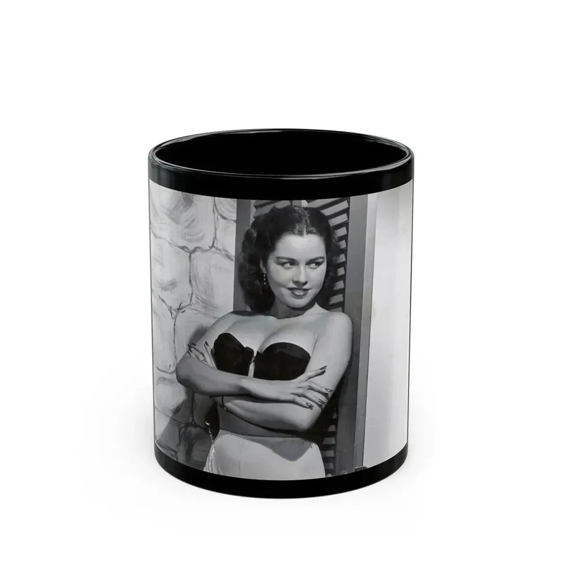 Jeanne Carmen #220 (Vintage Female Icon) Black Coffee Mug 11oz - Go Mug Yourself