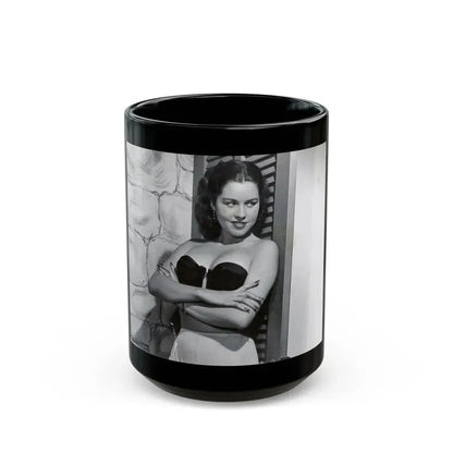 Jeanne Carmen #220 (Vintage Female Icon) Black Coffee Mug 15oz - Go Mug Yourself